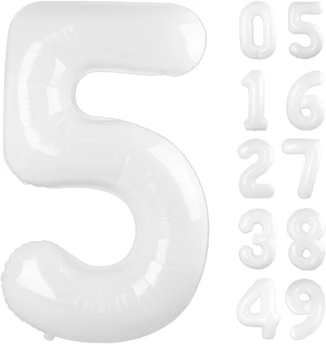 Vista 371 de Globo negro de 40 pulgadas con números del 0 al 9 (cero-nueve), globo de cumpleaños de gran tamaño, globo de helio de aluminio con números grandes