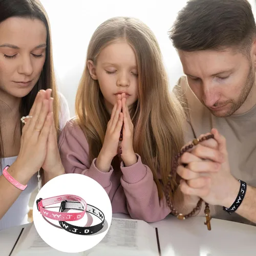 Vista 88 de Long tiantian WWJD - Pulsera con texto en inglés «What Would Jesus Do», pulseras WWJD para mujeres, pulseras W.W.J.D para hombres, joyería
