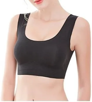 Vista 2 de BAIXITE Sujetador de yoga diario sin costuras ultra transpirable sujetador camisola dormir cero sensación ropa