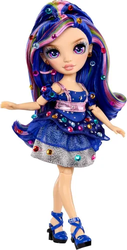 Vista 10 de Muñecas de moda Rainbow High - Genevieve Bleue (Azul) con herramienta Bedazzler y gemas brillantes