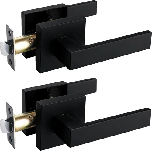 Vista 86 de NEWBANG Manija de palanca de puerta sólida con acabado negro mate