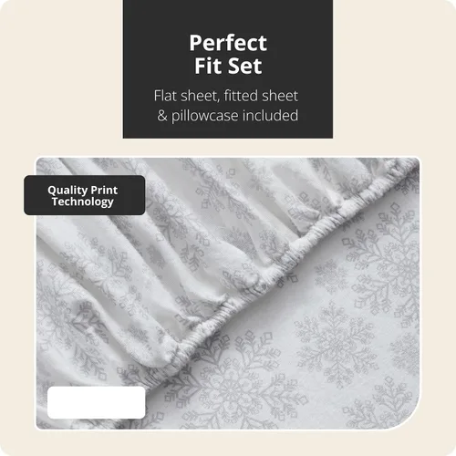 Vista 3 de Tahari Home - Sábanas King, ropa de cama de franela de algodón de 4 piezas con fundas de almohada a juego, cepilladas para mayor suavidad, acogedora