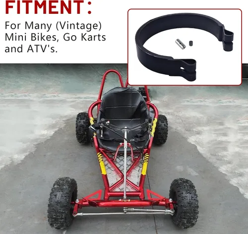 Vista 2 de Go Kart Mini Bike 4.5" Banda de Freno Negra Kit de Freno Go Kart 4 1/2" para Go-Cart ATV Mini Bicicleta Tambor de Freno