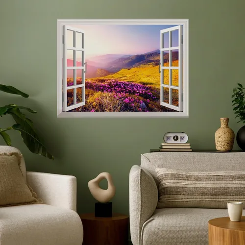 Vista 20 de wall26 Vinilo mural de pared extraíble – ANSE Lazio Beach en la isla Praslin en Seychelles - Decoración de pared creativa de ventana – 24 x 32