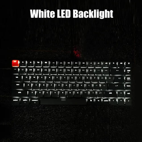 Vista 7 de Keychron K3 Versión 2, 75% de diseño, 84 teclas Teclado mecánico inalámbrico ultrafino BluetoothUSB con cable con retroiluminación blanca
