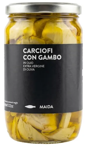 Vista 12 de Corazones pequeños de alcachofa conservados en AOVE - Maida Farm, Campania, Italia