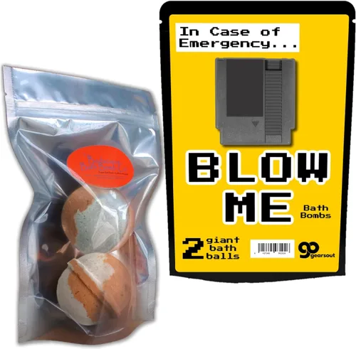 Vista 2 de Blow Me Bath Bombs - Divertidos artículos de regalo de spa para mujeres, regalos retro para hermana mayor, pulverizadores de baño grandes con frases