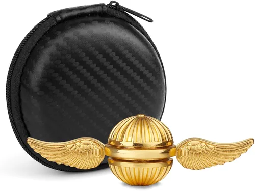 Vista 10 de Esfera de juguete giratorio para niños y adultos, juguete de bola de oro de latón metálico para alivio del estrés, decoración de escritorio