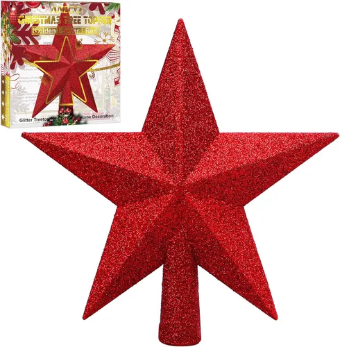 Vista 15 de Aneco Mini adorno para árbol de Navidad con purpurina a prueba de roturas, decoración de árbol de Navidad para adorno de vacaciones o decoración