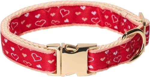Vista 11 de Collar de algodón suave para perro con hebilla de metal, ajustable, resistente, cómodo, collares de pana para perros pequeños, medianos y grandes