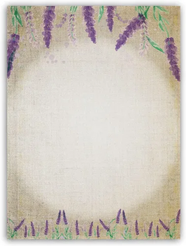 Vista 6 de Stonehouse Collection Papelería lavanda 8.5 x 11 60 hojas con membrete rústico (madera de granero floral)