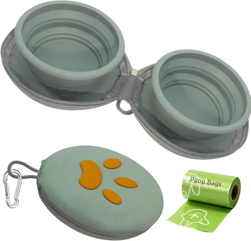 Vista 14 de Mosquetón de silicona portátil plegable 2 en 1 para perros
