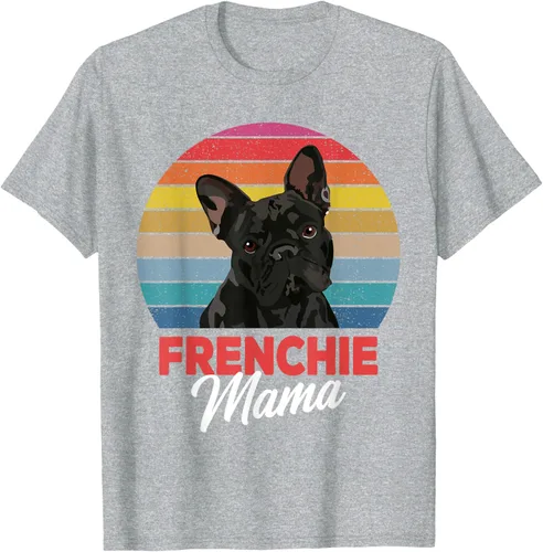 Vista 58 de Frenchie Mama - Camiseta divertida de regalo para niñas y perros Bulldog Francés, Negro, S