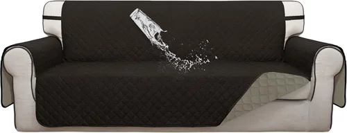 Vista 27 de ISSUNTEX Fundas de sofá de dos plazas con doble protección 100% impermeables para sala de estar, fundas para sofá de 2 cojines, protector de muebles