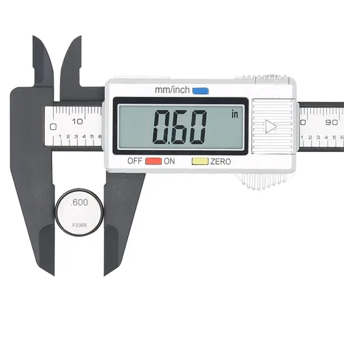 Vista 7 de Calibrador digital de medición precisa, Vizbrite calibrador electrónico de acero inoxidable de 6 pulgadas con nonio y pantalla LCD grande