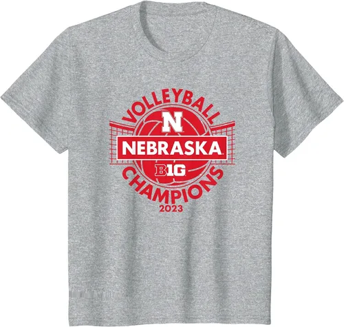 Vista 18 de Nebraska Cornhuskers Big Ten Champs 2023 Women's Volleyball T-Shirt