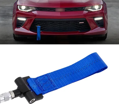 Vista 7 de Xotic Tech - Correa de remolque negra con adaptador de orificio de remolque compatible con Chevrolet Camaro 2016 2017 2018 2019 2020 2021 2022 2023