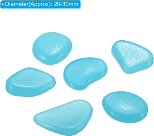 Vista 2 de MECCANIXITY 100 piedras brillantes de 0.78 a 1.18 pulgadas (20 a 1.181 in), decoración en la oscuridad, piedras luminosas, decoración de bricolaje