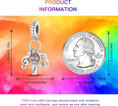 Vista 6 de NUJIFFY Cuentas de plata de ley 925 para pulseras y collares, cuentas de cristal para hermana de pasaporte de avión, pulseras de ángulo de corazón
