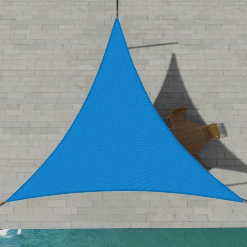 Vista 16 de Patio Paradise - Toldo parasol beige de 2 x 2 x 2 pies con kit de herrajes de 6 pulgadas, toldo triangular equilátero, tela duradera