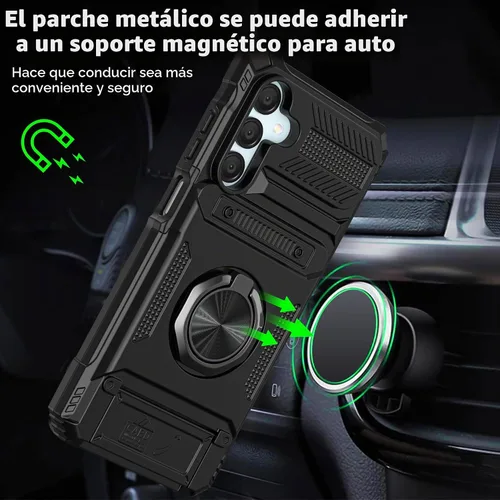 Vista 4 de Vofolen Funda tipo cartera para Samsung Galaxy A15 5G con tarjetero negro