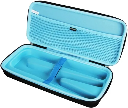 Vista 3 de adada Estuche Duro de Viaje para Plancha de Cabello BaBylissPRO Nano Titanium Ultra Delgada (Negro+Azul)