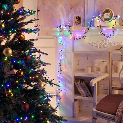 Vista 2 de PEIDUO Luces de Navidad con Música, Controlador de Sensor de Movimiento por Infrarrojos con 6 Modos, Resistente al Agua para Decoración de Fiestas