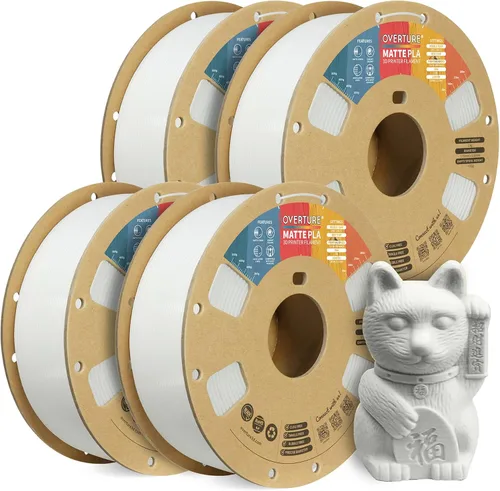 Vista 63 de OVERTURE Matte PLA Filament 1.75mm 1kg for FDM 3D Printer (Baby Pink)