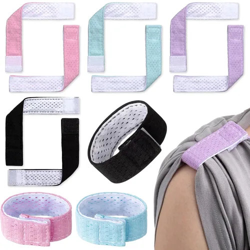 Vista 9 de Amylove 8 soportes para mangas de sóftbol, lazos de manga de jersey con cierres de para camisas, coleteros para camisetas, fútbol, béisbol, Blanco