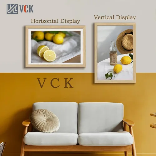 Vista 238 de VCK Marcos para póster de madera maciza de 22.375 x 34 pulgadas, marco de fotos A1 negro con montaje en pared, paquete de 3