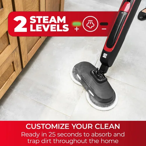 Vista 6 de Kenmore SM2070 S300 Series Steam Spin Mop for Scrubbing and Sanitizing 2 Modes, XL Water Tank, Swivel Steering, LED Headlights, Powerful Corded
