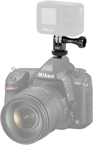 Vista 7 de HSU Adaptador de montaje en trípode GoPro de aluminio para GoPro Hero 11/10/9/8/7/6, DJI Osmo Action AKASO