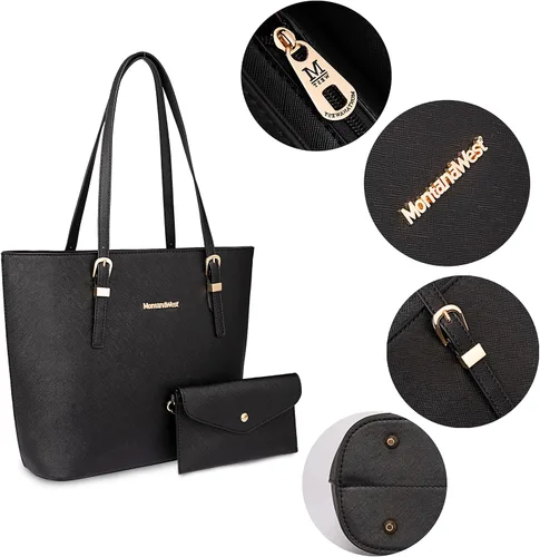 Vista 4 de Montana West Monederos y bolsos para mujer, juego de 3 piezas de bolso y cartera