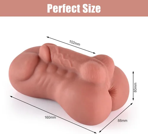 Vista 2 de ferch Masturbador anal masculino con gran ano, masturbador de trasero realista de 0.54 kg con caderas exuberantes y ano apretado para masturbación