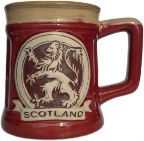 Vista 7 de Taza de gres de Glen Appin Escocia Taza de cerámica para café o cerveza 16.9 oz (500 ml) (Círculo celta - Negro)
