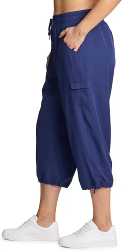 Vista 22 de RBX Active - Pantalón capri para mujer, talla grande, ligero, tejido, con cordón, estilo cargo