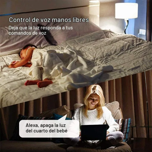 Vista 6 de Tuya - Interruptor de luz inteligente compatible con Alexa, interruptor inteligente WiFi de un solo polo de 1 banda