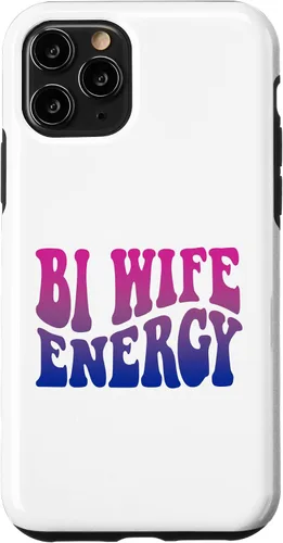Vista 28 de iPhone 13 Pro Bi Wife Energy Bisexual Pride Bisexual Flag Retro Vintage Case