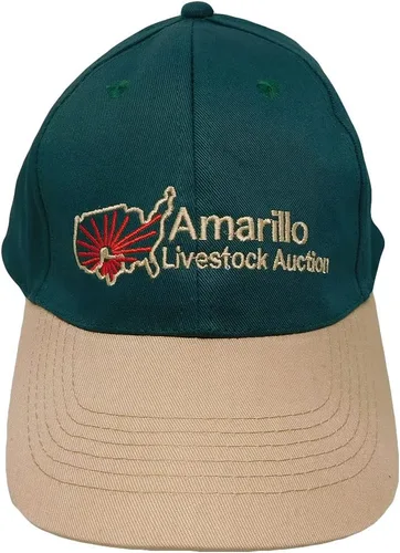 Vista 3 de Trade Winds Amarillo - Gorra de béisbol bordada ajustable de algodón caqui para subasta de ganado, Multi