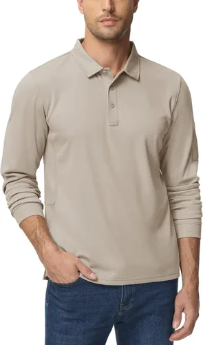 Vista 7 de TACVASEN - Camiseta de cuello polo táctica para hombre, diseño de manga larga y corta, para deportes y uso al aire libre