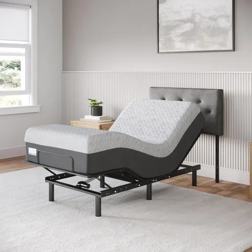 Vista 9 de Celestial Aurora - Base de cama ajustable (marco) + colchón de espuma viscoelástica de gel de 10 pulgadas (mediano), fácil montaje, elevación