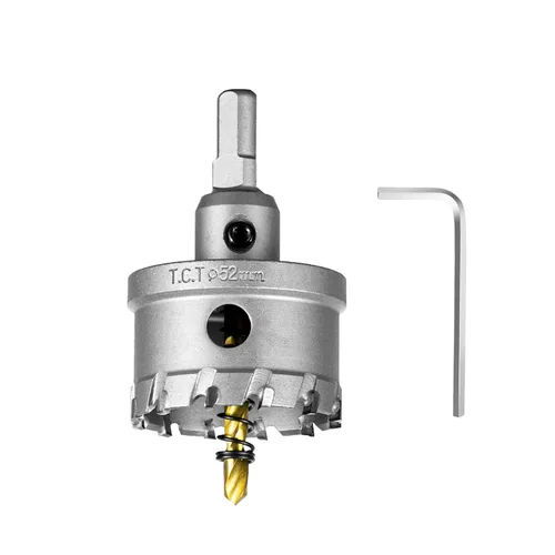 Vista 70 de SALI Kit de sierra perforadora TCT de 1 pulgada (1.024 in) con punta de carburo de tungsteno con broca piloto chapada en titanio para metal, acero