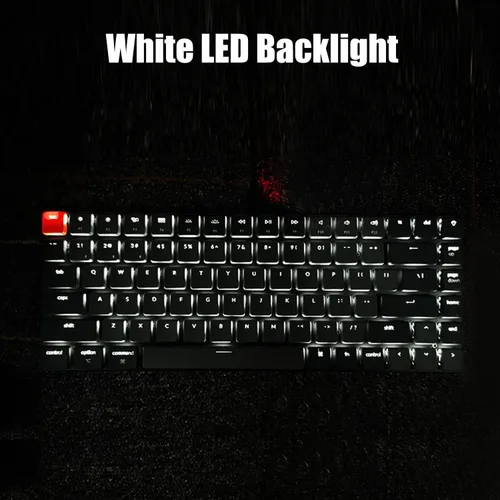 Vista 7 de Keychron K3 Versión 2, 75% de diseño, 84 teclas Teclado mecánico inalámbrico ultrafino BluetoothUSB con retroiluminación blanca, interruptor óptico
