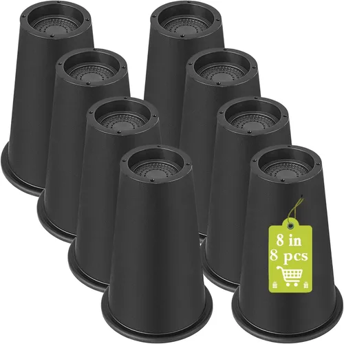 Vista 22 de Paquete de 12 elevadores de muebles de 1 pulgada, elevadores de cama ajustables resistentes para mesa, escritorio, sofá, silla, gabinete, marco