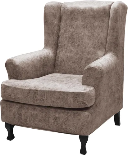 Vista 12 de Eco-Ancheng Fundas para silla con respaldo de ala, 2 piezas, fundas elásticas para silla con respaldo de ala, fundas para sillón con respaldo