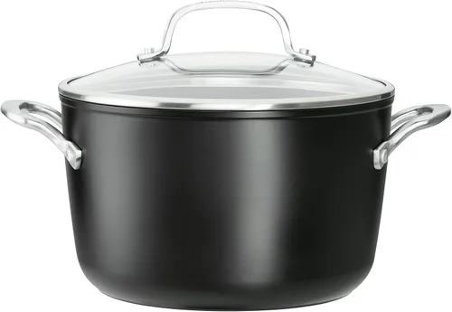 Vista 13 de KitchenAid - Juego de ollas y sartenes antiadherentes de inducción con anodizado duro, 10 piezas, color negro mate Juego de utensilios de cocina