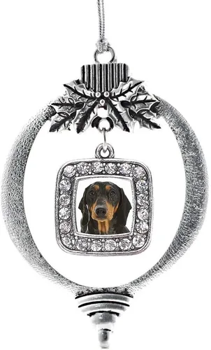 Vista 81 de Inspired Silver - Adorno con dije de reina de rodillo - Adornos navideños cuadrados de plata con joyas de circonita cúbica