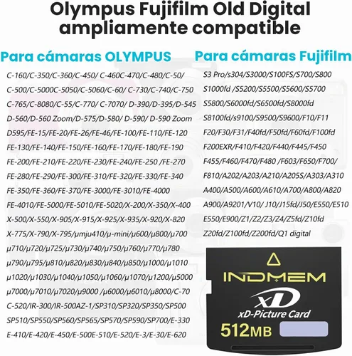 Vista 6 de Tarjeta xD-Picture de 512 MB compatible con cámaras digitales Olympus