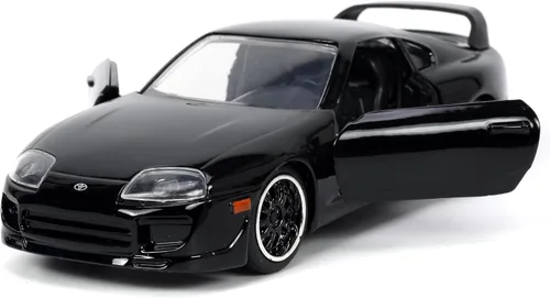 Vista 5 de Jada Fast & Furious 1:32 1995 Toyota Supra - Auto fundido a presión, juguetes para niños y adultos (negro)