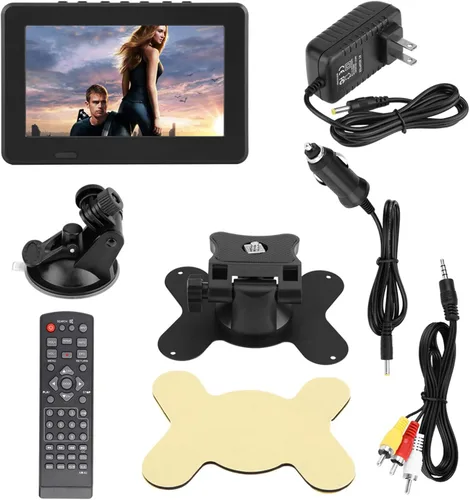 Vista 8 de ASHATA Televisión digital portátil, 7 pulgadas/10 pulgadas LCD 1080P ATSC TV digital para automóvil con radio FM, TV digital estéreo compatible